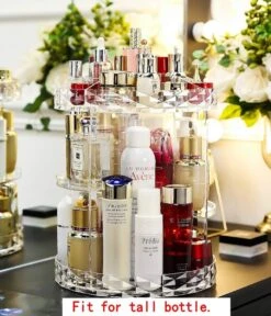 JZK Clear Acryl Home Beauty-organizer 360°, Draaibaare Cosmeticabox Voor Dresser, Slaapkamer, Badkamer, Voor Lippenstift, Kwastjes, Nagellak, Crèmes -Bekend Cosmetica Winkel 1030x1200 6
