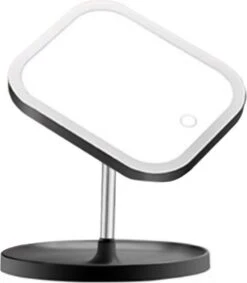 LYVION Make-up Spiegel Op Standaard Met LED / Met 3 Lichtkleuren / Make-up Spiegel / Make-up Standaard / Werkt Op 4 AAA-batterijen Of Micro USB Kabel / Touch - Zwart -Bekend Cosmetica Winkel 1049x1200 3