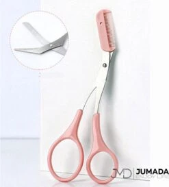 Merkloos Jumada's Wenkbrauwschaar - Wenkbrauw Trimmer - Wenkbrauwkam - Roze -Bekend Cosmetica Winkel 1084x1200 5