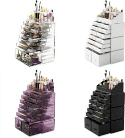 Make-up Cosmetische Organizer Opbergladen Display Dozen Case Met Laden (12D, Transparant) -Bekend Cosmetica Winkel 1087x1200 3