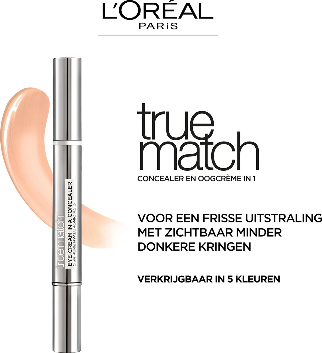 L’Oréal Paris - True Match Eye-Cream In A Concealer - 1-2R Rose Porcelain 10 L’Oréal Paris - True Match Eye-Cream In A Concealer - 1-2R Rose Porcelain - Afbeelding 8