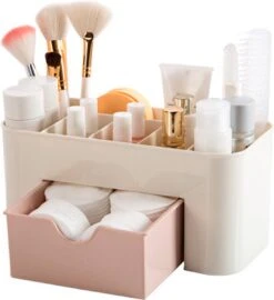 IBright Make-Up Organizer Met Lade - Cosmetica Opbergdoos - Bureau Organizer - Roze -Bekend Cosmetica Winkel 1098x1200 9