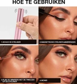 Merkloos Magnetische Wimpers - Natuurlijke Look - Magnetische Nep Wimpers Met 2 Magnetic Eyeliners En Applicator - Valse Wimpers - Magnetic Lashes - Magnetische Wimpers Set - 3D Fake Lashes -Bekend Cosmetica Winkel 1107x1200 3
