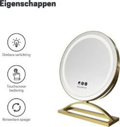 Marbor Make Up Spiegel Met LED Verlichting - Goud - Hollywood Mirror -Bekend Cosmetica Winkel 1135x1200 13
