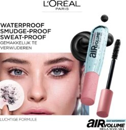 L’Oréal Paris Air Mega Volume Mascara - 01 Black Waterproof - Mega Volume Mascara - 9.4 Ml 15 L’Oréal Paris Air Mega Volume Mascara - 01 Black Waterproof - Mega Volume Mascara - 9.4 Ml -Bekend Cosmetica Winkel 1157x1200 2