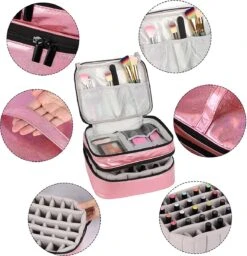 YONO Nagellak Tas - Nagelkoffer Beautycase - Cosmetica Koffer - Manicure Organizer - Roze 9 YONO Nagellak Tas - Nagelkoffer Beautycase - Cosmetica Koffer - Manicure Organizer - Roze -Bekend Cosmetica Winkel 1160x1200 17