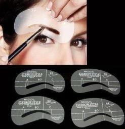 4 Stuks Wenkbrauw Mal - Template - Makeup - Sjabloon - Wenkbrauwpotlood -Bekend Cosmetica Winkel 1161x1200 7