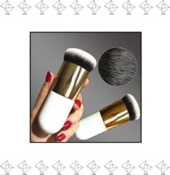 Merkloos EPIN | Poederkwast | Foundation Kwast | Powder Brush | Make-up Kwast | Zwart Met Zilver -Bekend Cosmetica Winkel 1164x1200 9