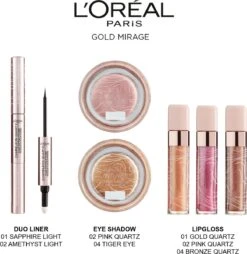 L’Oréal Paris Gold Mirage Oogschaduw - 02 Pink Quartz - Roze - Limited Edition - Shine Mirage Eye Schadow -Bekend Cosmetica Winkel 1165x1200 4