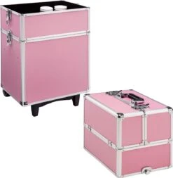 TecTake Cosmetica Koffer Met 3 Etages - Roze - Make-up Koffer -Bekend Cosmetica Winkel 1172x1200 15
