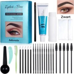 Bekend Cosmetica Winkel 42 2 In 1 - Henna Wenkbrauwverf En Wimperverf - Zwart - Henna Brows - DIY Henna Brows Kit - Starterspakket Met Vele Extra's - 30 Ml