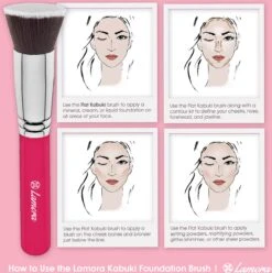 Foundation Borstel Roze - Lamora - Make-Up Kwast -Bekend Cosmetica Winkel 1197x1200 49