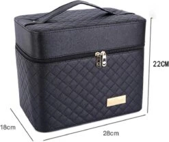 Confibel Make Up Koffer - Uitklapbaar - 5 Opbergbakken - Met Spiegel - Zwart -Bekend Cosmetica Winkel 1200x1011 6