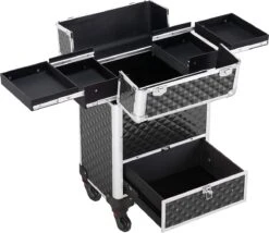 Monkey's Aluminium Kapperskoffer - Zwart - Beauty Case - Cosmeticakoffer - Make-upkoffer - Trolley - 360 Graden Wielen - 34 X 24 X 55.5 Cm 17 Monkey's Aluminium Kapperskoffer - Zwart - Beauty Case - Cosmeticakoffer - Make-upkoffer - Trolley - 360 Graden Wielen - 34 X 24 X 55.5 Cm -Bekend Cosmetica Winkel 1200x1039 5