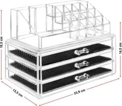 Merkloos Make-up Organizer, Make Up Opberger, 3 Laden, Opbergdoos, Make-up Bewaardoos -Bekend Cosmetica Winkel 1200x1043 5