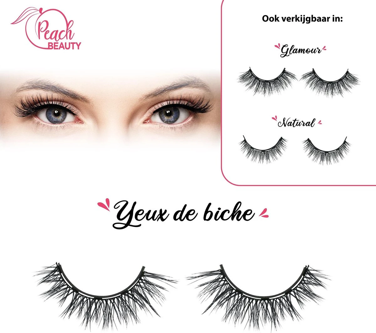 Magnetische Wimpers Set Met Eyeliner - Yeux De Biche 7 Magnetische Wimpers Set Met Eyeliner - Yeux De Biche - Afbeelding 5
