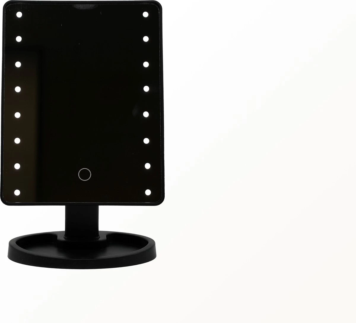 Draaibare Make-up Spiegel Met 16 Ingebouwde LED Lampjes - Zwart - Verlichting - Cosmetica - Draaibaar - Spiegel - LED - Make-up - Make-up Spiegel 7 Draaibare Make-up Spiegel Met 16 Ingebouwde LED Lampjes - Zwart - Verlichting - Cosmetica - Draaibaar - Spiegel - LED - Make-up - Make-up Spiegel - Afbeelding 5