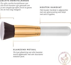 Evvie Set Van 10 Make-up Kwasten Kabuki - Wit-Goud -Bekend Cosmetica Winkel 1200x1091 10