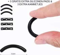 INTER-ESQUE® Wimperkruller - Eyelash Curler + 3x Gratis Extra Siliconen Pad & 3x Extra Kam - Zilver -Bekend Cosmetica Winkel 1200x1099 5