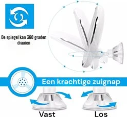 Merkloos Make-Up Spiegel - 5X Vergroting - LED Licht - Make Up Spiegel Met Verlichting - Vergrootspiegel Met Zuignap -Bekend Cosmetica Winkel 1200x1114 6