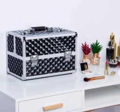 Make-upkoffer, Kapperskoffer, Cosmeticakoffer, Lege Nagelkoffer, Multikoffer, Afsluitbaar Voor Nageldesign/massageolie/fotoapparatuur, 34,7 X 22,2 X 25 Cm HMTM-YAHEE-411176 -Bekend Cosmetica Winkel 1200x1116 12
