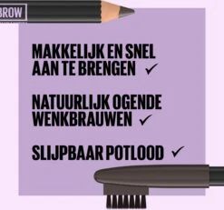 Maybelline New York - Express Brow Shaping Pencil - 05 Deep Brown - Bruin Wenkbrauwpotlood En Borstel -Bekend Cosmetica Winkel 1200x1121 4