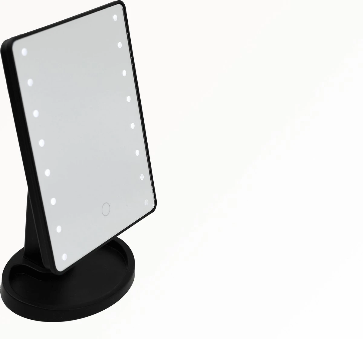 Draaibare Make-up Spiegel Met 16 Ingebouwde LED Lampjes - Zwart - Verlichting - Cosmetica - Draaibaar - Spiegel - LED - Make-up - Make-up Spiegel 5 Draaibare Make-up Spiegel Met 16 Ingebouwde LED Lampjes - Zwart - Verlichting - Cosmetica - Draaibaar - Spiegel - LED - Make-up - Make-up Spiegel - Afbeelding 3