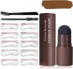 EverToys Wenkbrauw Stempel - Plus Poeder - Eye Brow Stamp - Kit - Trimmer - Potlood - Lash Lift - Stick - Potlood - Set - Bruin