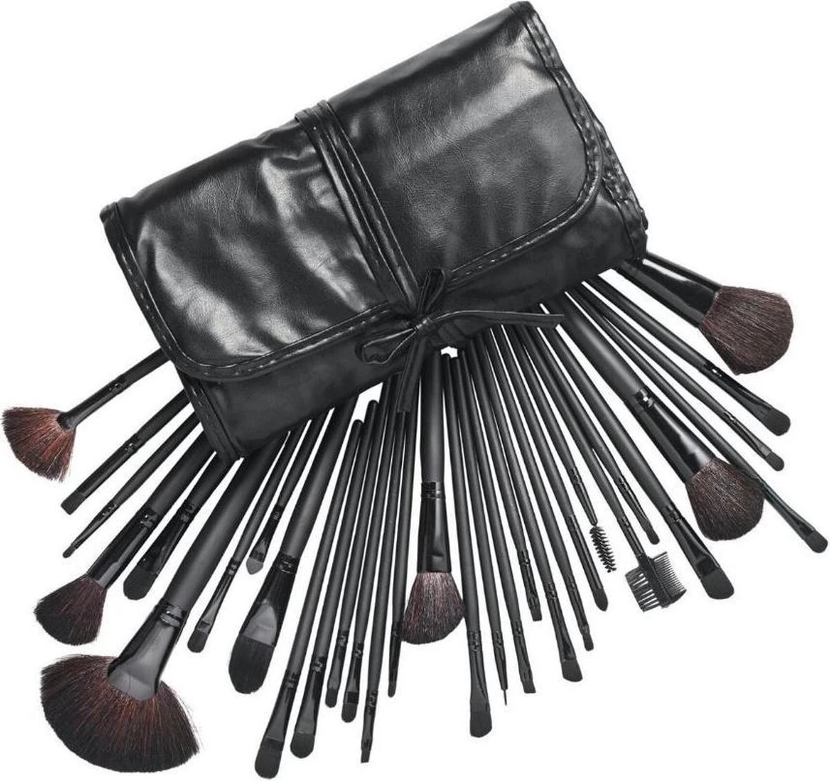 Evvie Professionele Make-up Kwasten In Luxe Etui - Kwastenset - Zwart - 32 Stuks 3 Evvie Professionele Make-up Kwasten In Luxe Etui - Kwastenset - Zwart - 32 Stuks