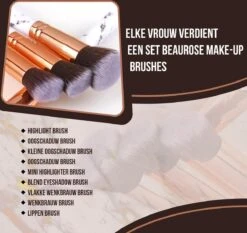Luxe Make Up Kwasten Set - Make Up Brush - Oogschaduw – Beauty - Foundation Kwast - Poederkwast - Brush - Make Up - Cosmetica - Kwasten Set – Make Up Etui - Make Up Penselen Set – Make Up Set -Bekend Cosmetica Winkel 1200x1132 8