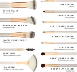 Professionele Make-up Kwastenset - 12 Delig - Beige-Goud -Bekend Cosmetica Winkel 1200x1133 9