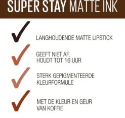 Maybelline SuperStay Matte Ink Lipstick - 260 Hazelnut Hypnotizer - Nude Lippenstift - 5 Ml 25 Maybelline SuperStay Matte Ink Lipstick - 260 Hazelnut Hypnotizer - Nude Lippenstift - 5 Ml -Bekend Cosmetica Winkel 1200x1135 1