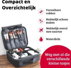 Mmoods Make-up Koffer – Make Up Tas Reizen – Makeup Organizer Verstelbaar -Beautycase Waterdicht – Make-up Tasje Voor Onderweg – Toilettas Voor Cosmetica Zwart 17 Mmoods Make-up Koffer – Make Up Tas Reizen – Makeup Organizer Verstelbaar -Beautycase Waterdicht – Make-up Tasje Voor Onderweg – Toilettas Voor Cosmetica Zwart -Bekend Cosmetica Winkel 1200x1150 11