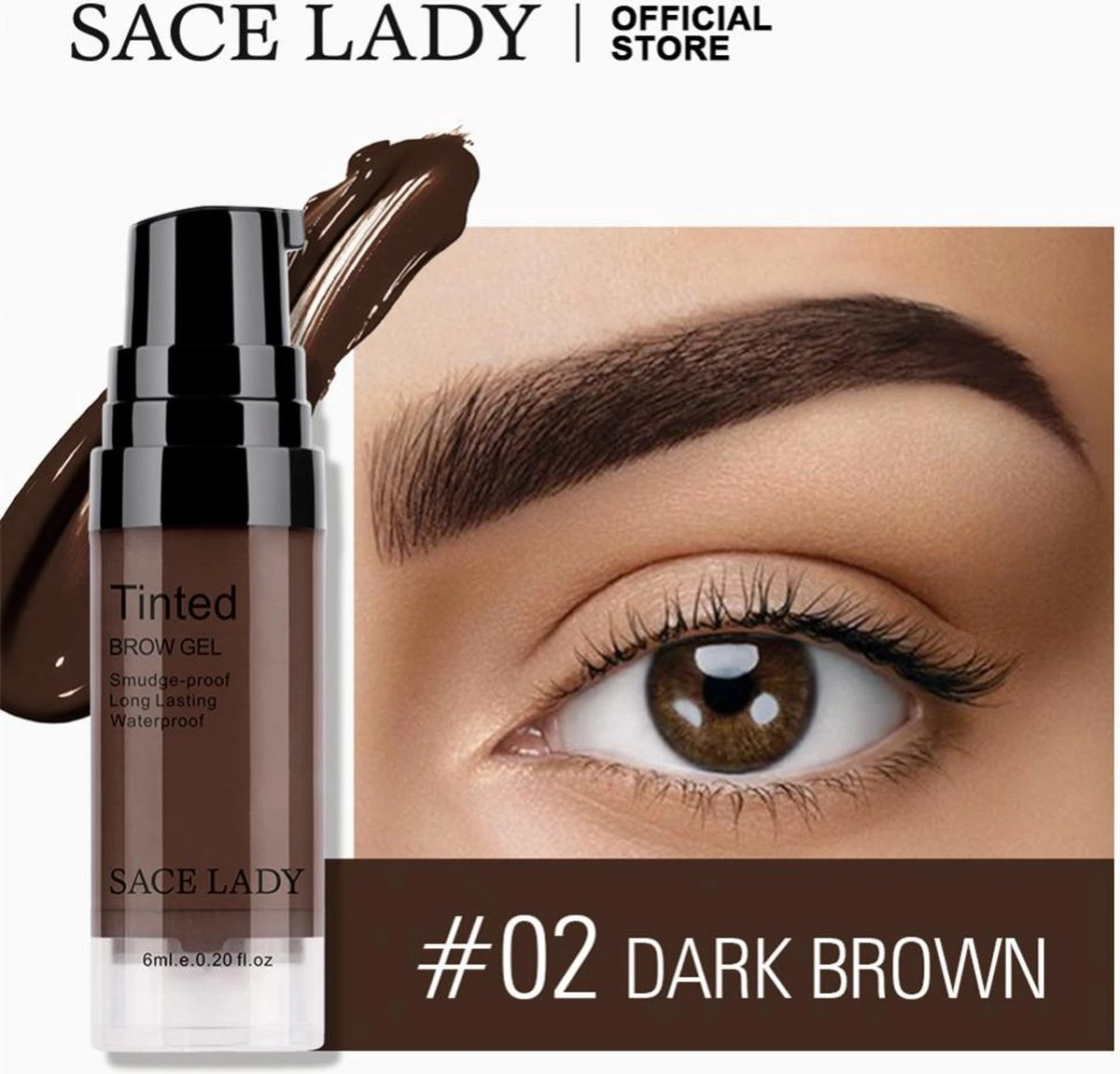 Sace Lady Tattoo Brow Peel-Off Gel - Brow Gel - Wenkbrauw Gel Mascara – Dark Brown #02 – Assortiment ‘Het Gemak’ 3 Sace Lady Tattoo Brow Peel-Off Gel - Brow Gel - Wenkbrauw Gel Mascara – Dark Brown #02 – Assortiment ‘Het Gemak’