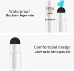 Merkloos Premium Wenkbrauw Stempel - Wenkbrauw Sjabloon - Wenkbrauwstempel - Brow Stamp - 10 Sjablonen - Borsteltje - Herbruikbaar - Waterdicht - Cadeau Voor Haar - Mediumbruin -Bekend Cosmetica Winkel 1200x1151 6