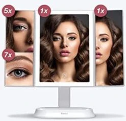 Merkloos Make-up Spiegel Met LED Verlichting 10x Vergroot -Bekend Cosmetica Winkel 1200x1153 8