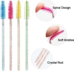 Wegwerp Wimper En Wenkbrauw Borsteltjes - Mascara Borsteltjes - Roze Glitter - 50 Stuks -Bekend Cosmetica Winkel 1200x1155 16