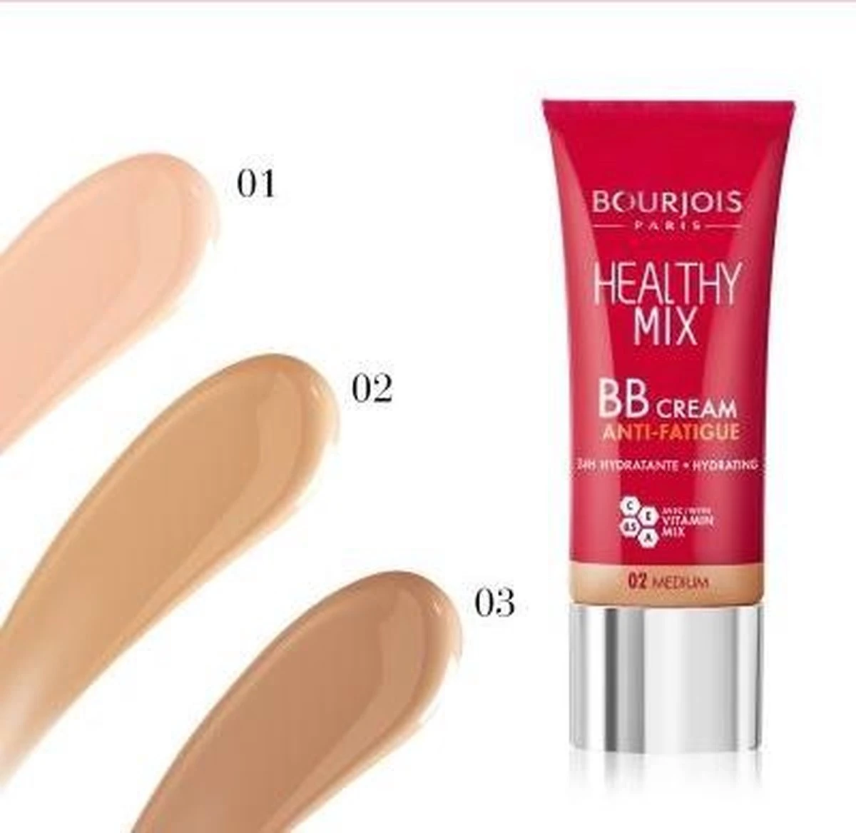Bourjois Healthy Mix BB Cream Anti Fatigue - 03 Dark Beige 7 Bourjois Healthy Mix BB Cream Anti Fatigue - 03 Dark Beige - Afbeelding 5