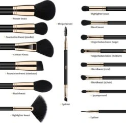 Nolad® - Make Up Kwasten Set - Professionele 15-delige Set - 100% VEGAN -Bekend Cosmetica Winkel 1200x1168 13