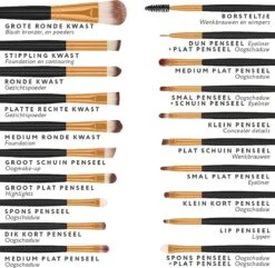 Evvie 20-delige Make-up Kwasten Set - Goud Zwart -Bekend Cosmetica Winkel 1200x1170 54