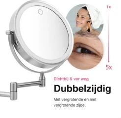 MH Products - Make Up Spiegel - Rond - Wanspiegel - Spiegellamp - 5x Vergroting - 17,5 Cm CM 12 MH Products - Make Up Spiegel - Rond - Wanspiegel - Spiegellamp - 5x Vergroting - 17,5 Cm CM -Bekend Cosmetica Winkel 1200x1171 12