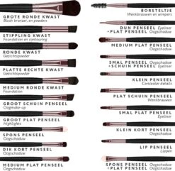Evvie 20-delige Make-up Kwasten Set - Rosé Zwart -Bekend Cosmetica Winkel 1200x1171 8