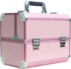 Confibel Cosmetica Koffer - Make Up Koffer Uitklapbaar - 5 Opbergbakken Make-up Koffer - Beautycase/Visagiekoffer /Cosmeticakoffer /Beautycase/ Nagelstylistekoffer - Roze -Bekend Cosmetica Winkel 1200x1177 13