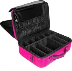 Cosmetica Koffer - Make-up Koffer Met Verstelbare Vakken - Visagie En Nagelstyliste Beauty Koffer - 40x30x14CM - Roze -Bekend Cosmetica Winkel 1200x1180 20