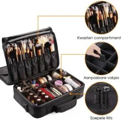 Cosmetica Koffer - Make-up Koffer Met Verstelbare Vakken - Visagie En Nagelstyliste Beauty Koffer - 40x30x14CM -Bekend Cosmetica Winkel 1200x1186 10