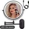 Make Up - Spiegel - Led Verlichting - 10X Vergroting - 3 Lichtstanden - Wandspiegel Rond - Badkamer - Mat Zwart - Draadloos -Bekend Cosmetica Winkel 1200x1191 23