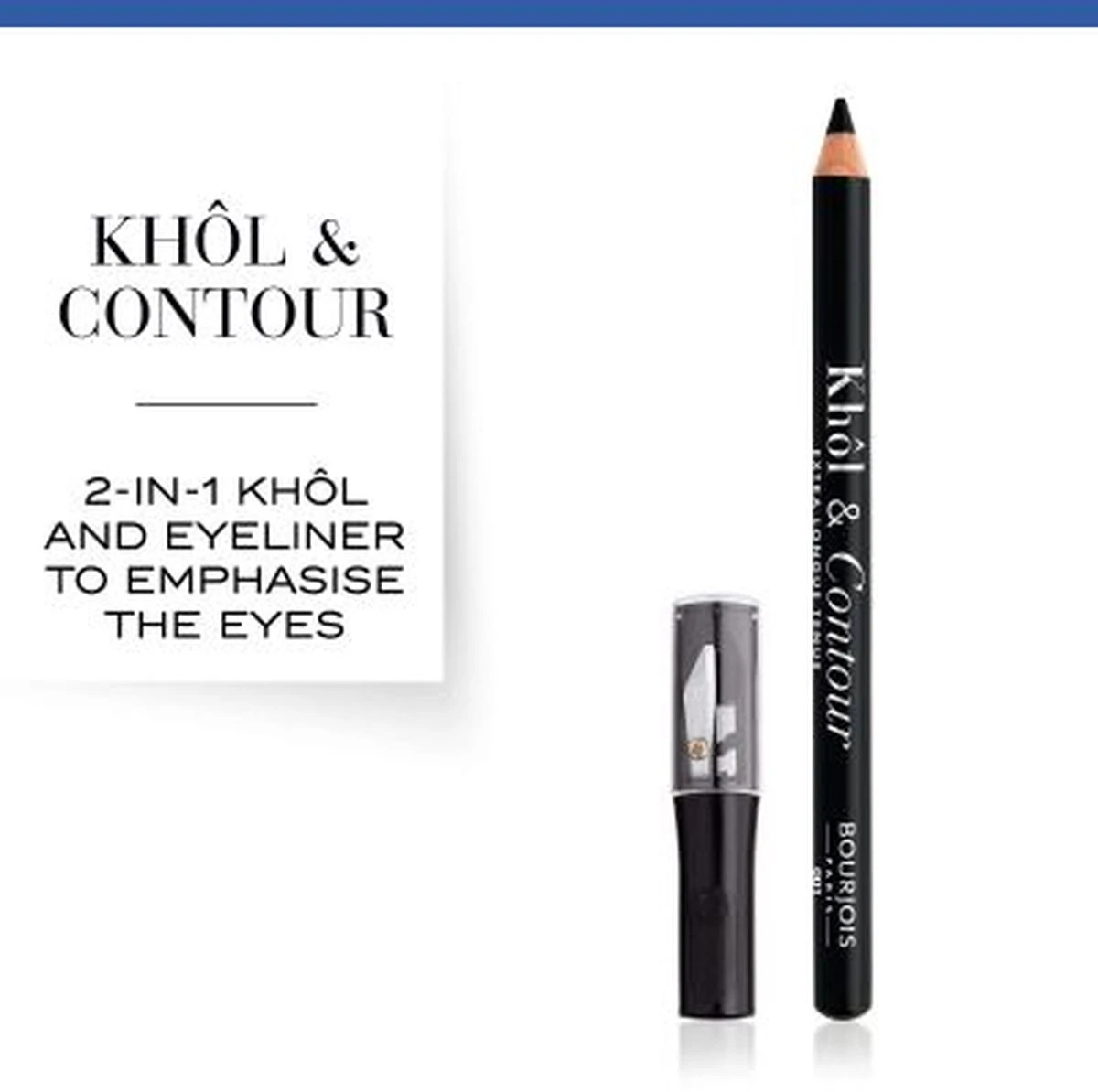 Bourjois Eye Liner Khol Contour Oogpotlood - 001 Black 4 Bourjois Eye Liner Khol Contour Oogpotlood - 001 Black - Afbeelding 2