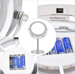 A&K Make Up Spiegel Met Ringverlichting | LED Verlichting | Scheerspiegel - Zilver -Bekend Cosmetica Winkel 1200x1196 31