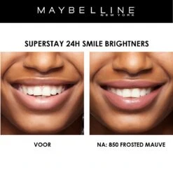 Maybelline SuperStay 24H Smile Brighters Lippenstift - 850 Frosted Mauve - Roze - Langhoudend 20 Maybelline SuperStay 24H Smile Brighters Lippenstift - 850 Frosted Mauve - Roze - Langhoudend -Bekend Cosmetica Winkel 1200x1197 3