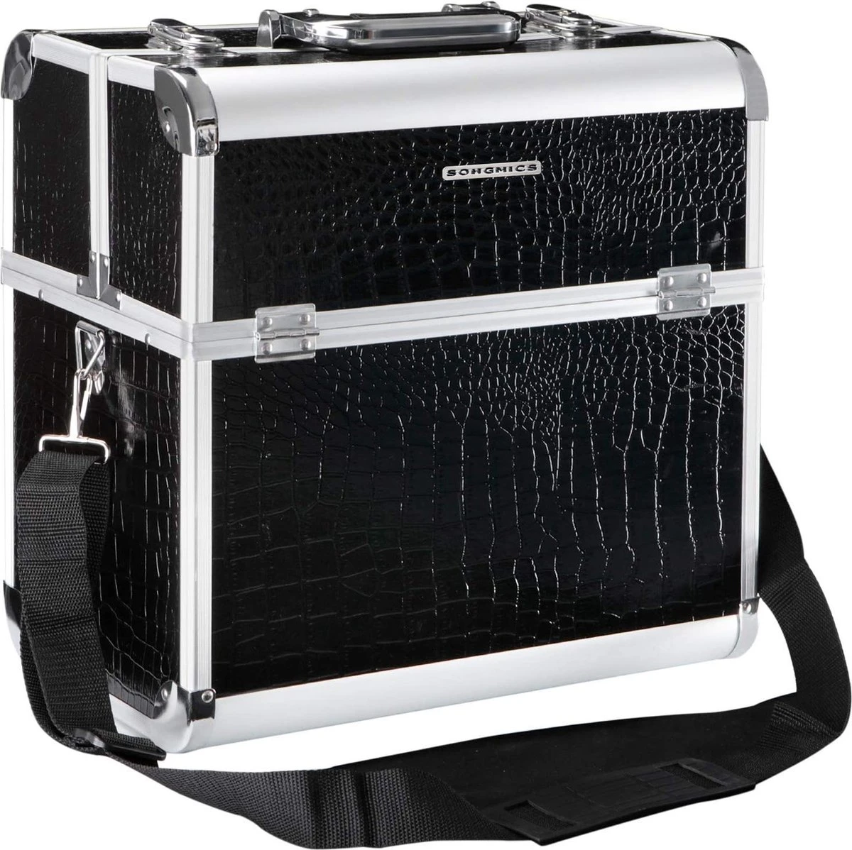 A.T. Shop Cosmeticakoffer, Make-up Koffer, Beauty Case, Bewaren Van Make-up, Nagellak. Zwart 3 A.T. Shop Cosmeticakoffer, Make-up Koffer, Beauty Case, Bewaren Van Make-up, Nagellak. Zwart